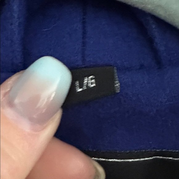 Guess Women's Royal Blue wool Pea Coat L - Picture 11 of 12